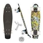 Swell Skateboards for Kids Ages 6-12 | Cruiser Complete Skateboard for Beginners, Boys, Girls, Youths, Teens, Adults College Students | 22 inch and 28 Inch Plastic Retro Mini Skateboard (22" Dorado)