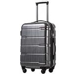 Coolife Luggage Expandable(only 28") Suitcase PC+ABS Spinner Built-In TSA lock 20in 24in 28in Carry on