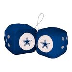 FANMATS 31976 Dallas Cowboys Team Color Fuzzy Dice Décor 3" Set