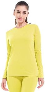 MANCYFIT Thermal Underwear for Women Long Johns Set Fleece Lined Ultra Soft Yellow XXX-Large