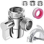 Roscid Faucet Diverter Valve with Aerator, 3-Way Diverter Valve for Hand Held Shower, Sink Faucet Splitter for Kitchen and Bathroom, with M22/M24/G1/2” Adapters