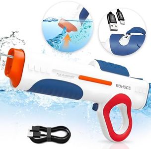 ROHSCE Electric Water Gun, Most Powerful Automatic Water Gun, Long Range Classic Big Electronic Watergun, Electric Squirt Gun Water Blaster Toy for Kids, Summer Outdoor Pool Party Holiday Deals