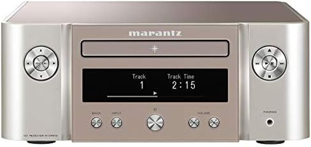 Marantz X-MCR612 HiFi Amplifier, Bluetooth Receiver, CD-Player, DAB+ Radio, Music Streaming, HEOS Multiroom, AirPlay2, Google Assistant/Siri/Alexa Compatible, 2 TV-inputs - Silver/Gold, T1SG