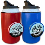 Chill-N-Reel Crimson & Blue Duo: Fishing Can Cooler Combo Includes Highly Rated Crimson and Blue Beer Can Coolers for Fishing (from Shark Tank)