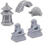 ZORZA 1Set Mini Chinese-Style Sandstone Figurines Enchanting Garden Bridge for Fairy Gardens Mini Zen Garden Decor Miniature Garden Accessories for Bonsai Terrariums Fish Tanks Decorations