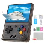 Miyoo Mini Plus Retro Handheld Game Console - 3.5 Inch IPS Screen Linux System Built-in 64G TF Card 5000+ Games Support HDMI TV Output (Black)