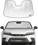 B Pigenius Windshield Sun Shade for 2022-2024 Honda Civic Front Window Sunshade. Reflective Rigid Material