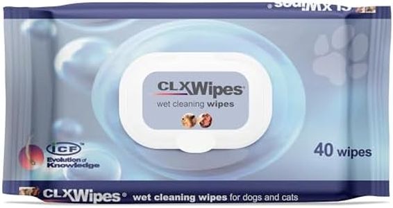 ICF - CLX Wipes - Dog Wipes Antibacterial + Antifungal - Pet Cat & Dog Grooming Wipes For Cleaning Ear, Paw & Bums - Dog Cleaning Wipes - 40 Wipes