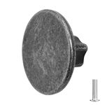 Decoranddecor Vesta - 40mm Round Kitchen Cabinet Furniture Knob Zinc Alloy (1 Pack, Antique Silver)