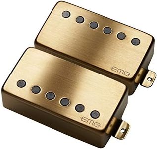 EMG 57/66 Bridge and Neck Humbucker Guitar Pickups Set, Brushed Gold