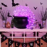 Halloween Decorations Indoor, 2024 DIY Bubbling Cauldron Set, Black Plastic Bowl Hocus Pocus Party Decoration, Spooky Vintage Decor for Home Kitchen Room Party Table Home Halloween Party