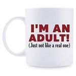 aiyaya 18th Birthday Gifts for Girls Boys - I'm an Adult Coffee Mug - 18 Year Old Present Ideas for Daughter Son Granddaughter Grandson - 11 oz