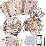 Carreuty 290pcs Aesthetic Scrapbooking Stickers Paper Pack, DIY Decorative Paper Book and Study Tool Supplies Stickers Paper Kit for Scrapbook Supplies Journal Kit (Art Time Kit)