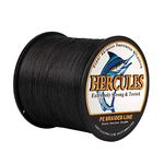 HERCULES Super Strong 1000M 1094 Yards Braided Fishing Line 40 LB Test for Saltwater Freshwater PE Braid Fish Lines 4 Strands - Black, 40LB (18.1KG), 0.32MM