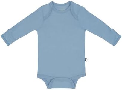 KYTE BABY Unisex Long Sleeve Bodysuit, Rayon Made From Bamboo (Preemie, Slate)