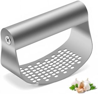 Mmyzao Presse Ail à Bascule Inox Ecrase Ail Manuel Hachoir Ail Coupe Ail Garlic Press