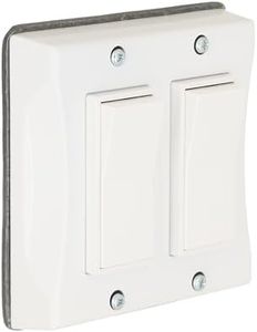 TayMac 5127-1 2-Gang Weatherproof Decorator Switch Cover, Vertical, White