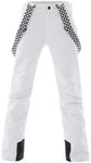 GS SNOWING Women's Insulated Snow Pants Waterproof Windproof Ski Bibs White M