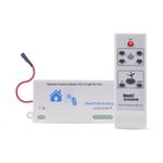 Blackt Electrotech BT16N Updated Remote Control Switch for Lights & Fan | 4 Lights + 1 Fan | Dimmer with Speed Display | White