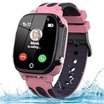 Smooce Kids Smart watch Phone,Waterproof Smartwatch for Kids with GPS/LBS Tracker SOS Voice Chat and Camera Game for 3-12 Years Old Kids Birthday