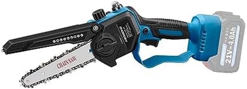 KIESBOHR Brushless Chainsaw with Improved Chain Lubrication, Compatible with Makita 18 V Battery, (without Battery and Charger) (6 Inch with Oil Level Indicator)