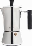 Easyworkz Pedro Stovetop Espresso Maker 2-4Cup 200ml Stainless Steel Italian Coffee Machine Maker Induction Moka Pot