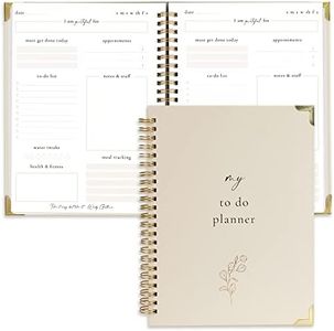 Simplified To Do List Notebook - Aesthetic Daily Planner to Easily Organize Your Tasks And Boost Productivity - Stylish Undated Planner And School or Office Supplies For Women