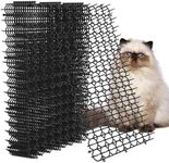 Hmyomina 16 x 8 Inch Scat Mat for Cats, 12 Pack Cat Scat Mat with Spikes - Deterrent Mat for Cats and Dogs - Cat Deterrent Outdoor & Indoor - Cat Spike Mat