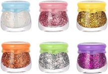 BeauFairy Luminous Body Glitter Gel, 6 Color Set, Mermaid Sequins Shimmer Liquid Face Glitter Cosmetic, Sparkling Decoration for Body, Cheeks, Hair, Nail DIY Art, Festival and Party Beauty Makeup