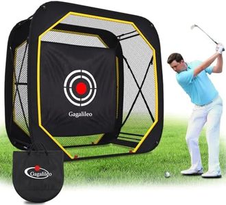 Golf Practice Hitting Nets for Backyard Driving Indoor Use Heavy Duty Practice Golf Driving Nets for Backyard Premium Portable Golf Impact Nets Cages with Frame and Net for Men