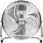 MYLEK High Velocity Floor Fan Air Circulator Industrial Cooling 18 Inch Cool Cold Chrome - 3 Speed Portable - Adjustable Tilt for Gyms, Offices and Warehouses (18")