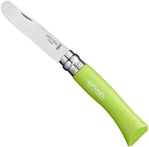 Opinel My First No.7 Stainless Steel Children’s Folding Pocket Knife with Safety Rounded Tip, Painted Handles