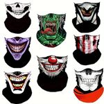 WYSUMMER 8PCS Scarves Bandanas Skull Face Tube Black Headband, Motorcycle Multi Function Headwear Hat Scarf Ski Mask, 8pcs Purple Skull, 19.7*9.8 inch