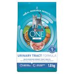 Purina ONE +Plus Dry Cat Food, Urinary Tract Formula Chicken - 1.8 kg Bag