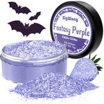 Edible Glitter for Drinks - 15g Lustre Dust Edible Sprinkles for Desserts Cake Decorations, Food Colouring Powder Paint for Chocolate, Strawberries, Drinks, Cupcakes, Fondant, Cocktails-Fantasy Purple