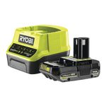 Ryobi RB1820C(130597008) 18V ONE+ 1 x 2.0Ah Battery & 2.0A Charger Kit, Green