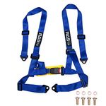 RASTP 4 Point Racing Safety Harness Set with 2" Straps for Racing Seat&Go Kart Seat,Blue (Pack of 1)