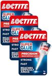 Loctite Precision, Strong All Purpose Liquid Adhesive for Accurate Repairs, Instant Super Glue for Various Materials, Clear Glue, 5g (Pack of 3)