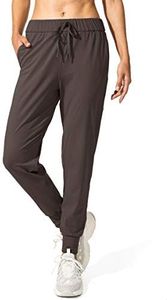 SANTINY Women's Joggers Pants Pockets Drawstring Running Sweatpants for Women Lounge Workout Jogging(Brown_XS)