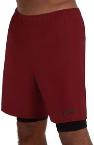 TCA Ultra Short Running Homme - Rouge/Noir (Poche Arrière Zippée), XL