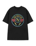 Foo Fighters Mens T-Shirt | Lightning Black Short Sleeved | Graphic Tee for Music Fans | Rock Band Official Merchandise | Alternative Music Apparel | Concert Wear for Men