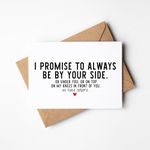 Funny Valentine's Day Card For Him - I Promise To Always Be By Your Side - Anniversary Card For Husband, Card for Husband, Naughty Card