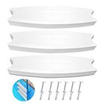 Xxzhiho 3-Pack 18'' Universal Pool Ladder Steps Replacement,Heavy-Duty Molded Plastic Swimming Rung Step with 6PCS Stainless Steel Bolts,Fit for Most Above-Ground and In-Ground Pools,White