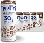 Nurri - 30g Protein Ultra Filtered Milk Shake – Chocolate - Lactose Free, Low Sugar, 150 Calories, 10 Vitamins and Minerals - 11 fl oz, 12 Cans