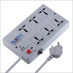 MX Surge Protector & Spike Guard with 6 Universal Socket, Master Switch, Power Indicator, Built-in Fuse with Circuit Breaker 10 mtr Cord Length (MX-978_10m)