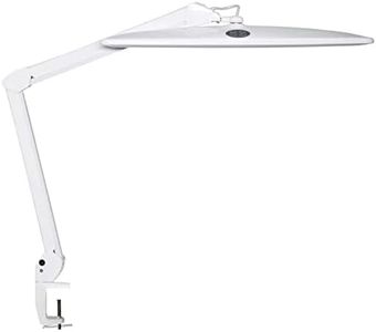 MAUL lampe de travail LED MAULwork | Lampe dimmable | LED integrees et parties allumables séparément | Lampe à pince 6500 K et 2248 Lm | Lumiere du jour pour bureau, atelier | Blanc