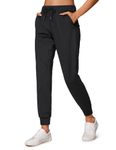 CRZ YOGA Women's Stretch Drawstring Sweatpants Joggers Trousers Casual Travel Pants with Pockets - 28" Black 8