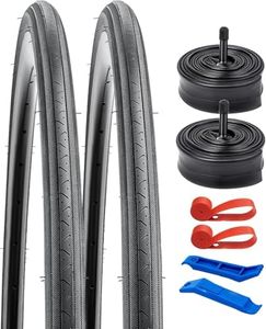 YUNSCM 2-PCS 27x1 1/4 (32-630) and 27" Bike Tubes Schrader Valve with 2 Rim Strips Compatible with 27 x 1 1/4 Bike Bicycle Tires and Tubes (Y-1015)