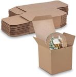 MT Products Tuck Top Kraft Paper Board 4" x 4" x 4" - Gift Boxes Packaging - Pack of 30