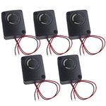 Wishiot 12V DC Black Mini Piezo Alarm Siren 110dB Insurance Safes Anti-Theft Alarm High-Decibel Buzzer for Car（Pack of 5）